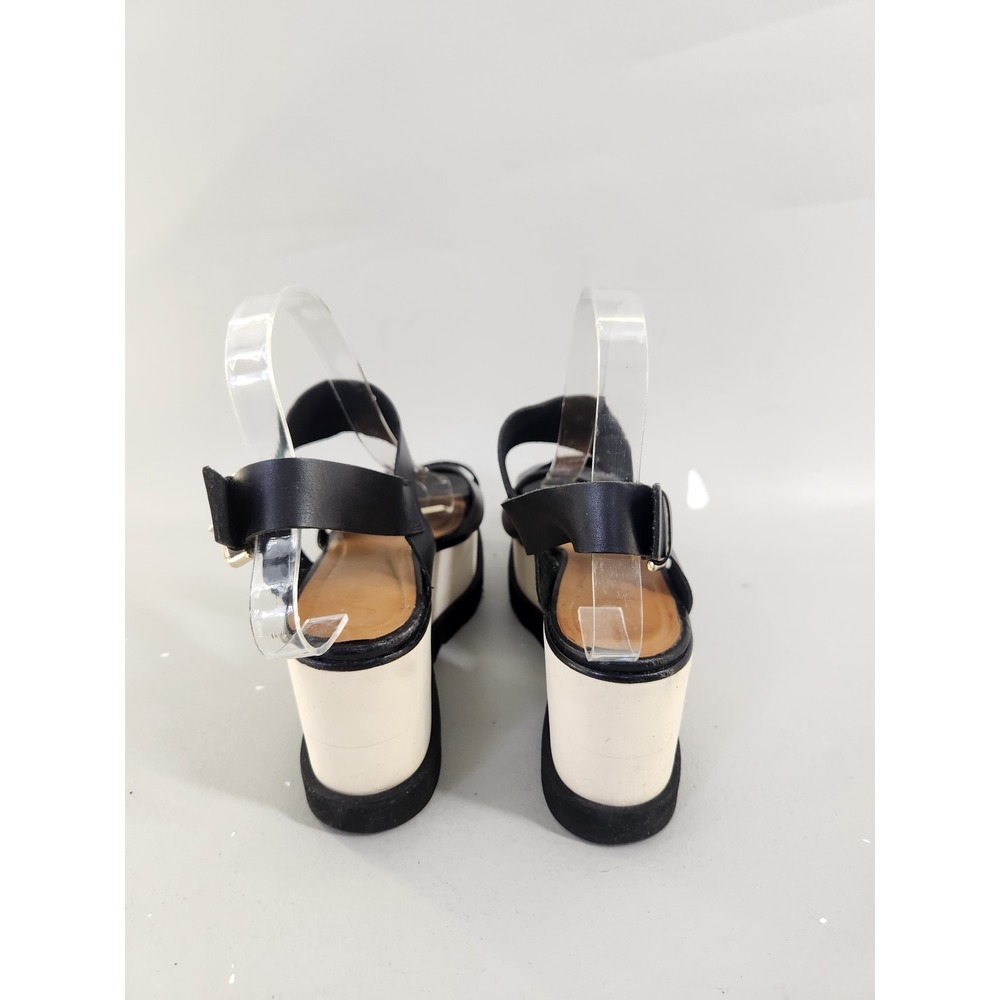 Free People Kate Wedge Sandals Women EU 39 US 8.5 Black Leather Platform Boho - Picture 4 of 9